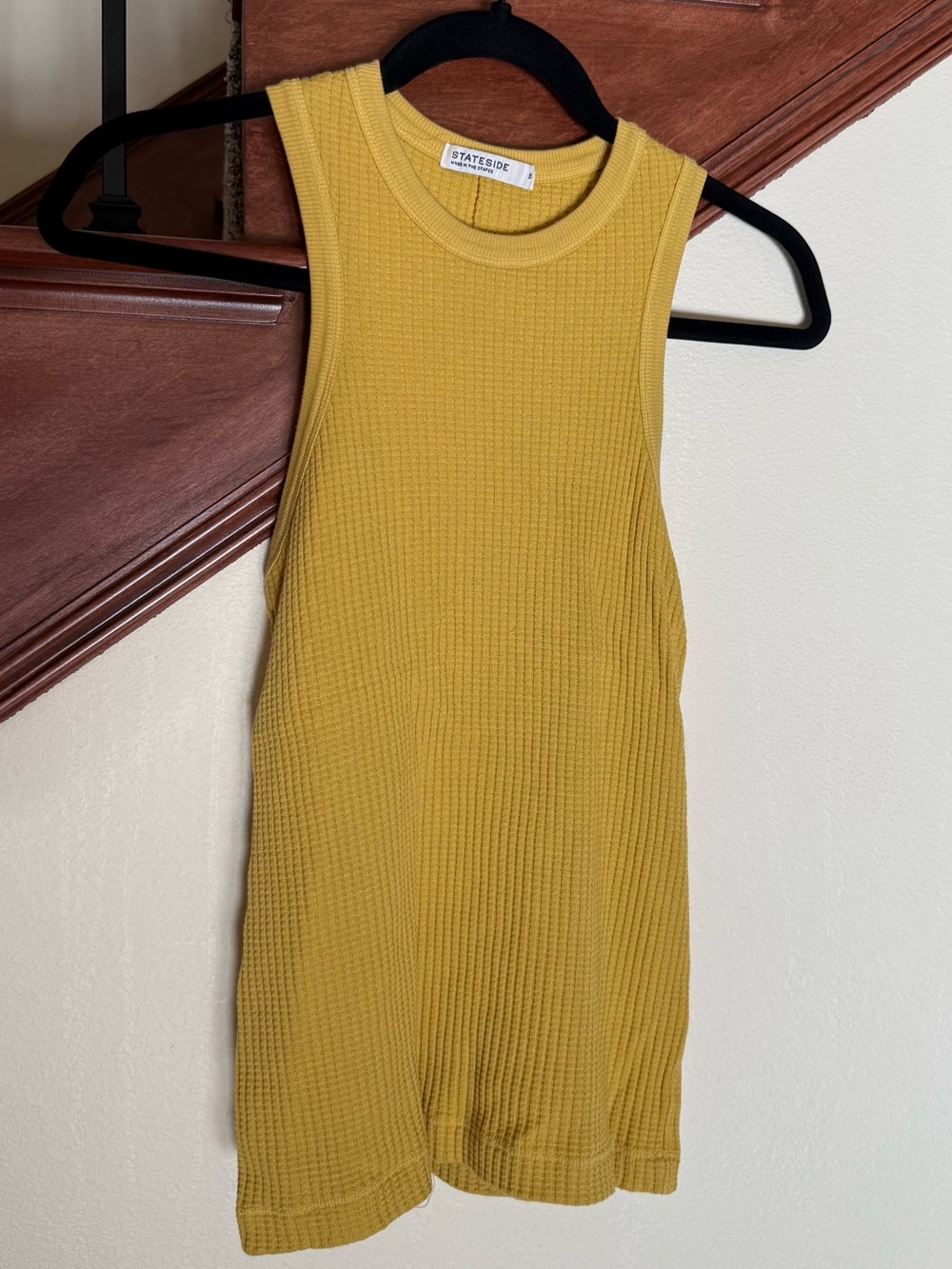 Stateside Mustard Waffle Tank Top